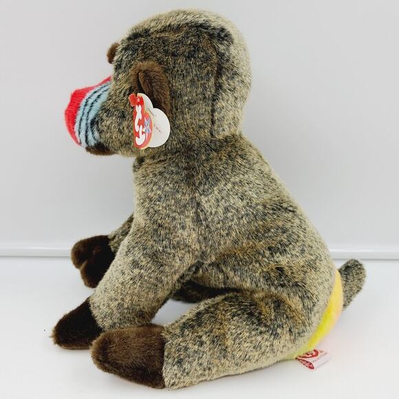 Ty Large Plush Beanie Buddy - CHEEKS the Baboon 10" MWT Stuffed Animal Toy - Picture 4 of 9